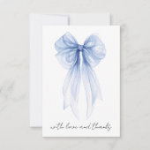 Carte De Remerciements Baby Shower Mariage Arc-en-Ciel Bleu Coquette (Devant)
