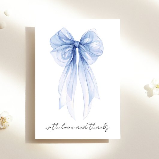 Carte De Remerciements Baby Shower Mariage Arc-en-Ciel Bleu Coquette