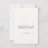 Carte De Remerciements Baby Shower Mariage au Ruban Blanc (Dos)