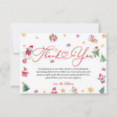 Carte De Remerciements Baby shower mignon d'hiver (Devant)