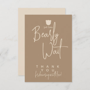 Carte De Remerciements Baby shower minimaliste simple et moderne