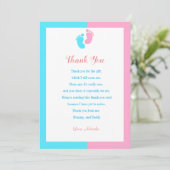 Carte de remerciements baby shower moderne (Debout devant)