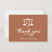 Carte De Remerciements Baby shower moderne (Devant)