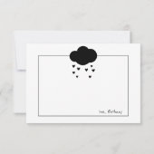 Carte De Remerciements Baby shower moderne Black White Rainbow (Dos)