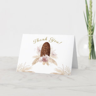 Carte De Remerciements Baby shower moderne Boho Floral Glace Crème Popcic