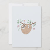 Carte De Remerciements Baby shower moderne de la fentes couchant (Dos)