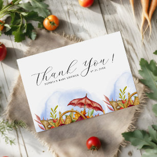 Carte De Remerciements Baby-Shower Moderne Ferme Produits du Terroir