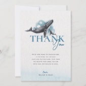 Carte De Remerciements Baby Shower Moderne Rustique Océan Vertical (Devant)