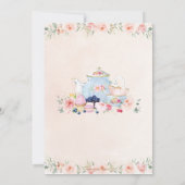 Carte De Remerciements Baby Shower Naissance Fête Fleur Rose Pâle Thé (Dos)