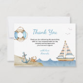 Carte De Remerciements Baby shower Nautical Boy (Devant)