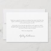 Carte De Remerciements Baby shower nautique minimal (Dos)