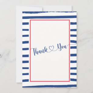 Carte De Remerciements Baby shower nautique minimaliste simple et moderne