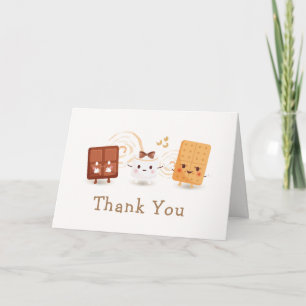 Carte De Remerciements Baby Shower Neutre et Fantaisiste autour du S'more