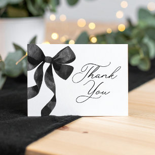 Carte De Remerciements Baby shower noir