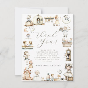 Carte De Remerciements Baby shower Nursery Rhyme