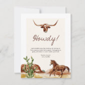 Carte De Remerciements Baby shower occidental Cowboy (Devant)