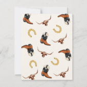 Carte De Remerciements Baby shower occidental Cowboy (Dos)