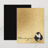 Carte de remerciements Baby shower, "Or du pingoui (Devant / Derrière)