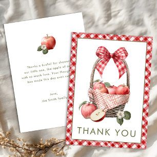 Carte de remerciements Baby shower Panier Apple