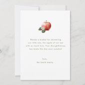 Carte de remerciements Baby shower Panier Apple (Dos)