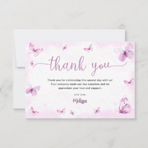 Carte De Remerciements Baby Shower Papillon