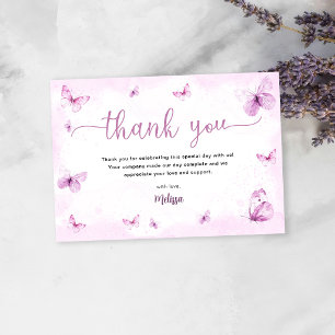 Carte De Remerciements Baby Shower Papillon