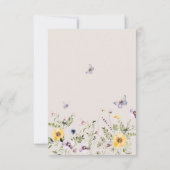 Carte De Remerciements Baby Shower Papillon Fleur Sauvage (Dos)