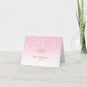 Carte De Remerciements Baby shower papillon fleur sauvage