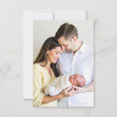 Carte de remerciements Baby shower parapluie bleu (Dos)