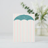 Carte de remerciements baby shower, "Parapluie de (Debout devant)