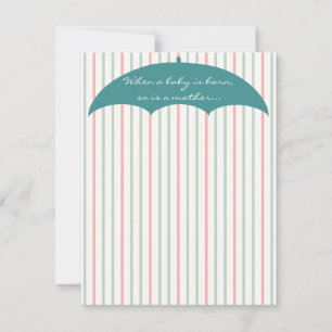 Carte de remerciements baby shower, "Parapluie de