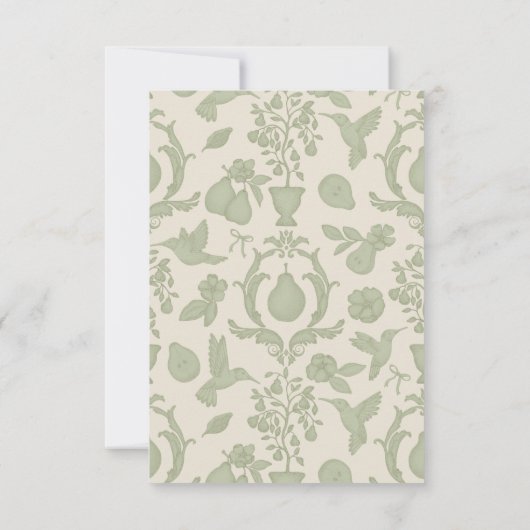 Carte De Remerciements Baby Shower Parfait avec Poires | Remerciements Ve (Dos)