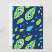 Carte De Remerciements Baby shower Peacock (Dos)