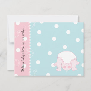 Carte de remerciements baby shower, Peek-a-Boo ble