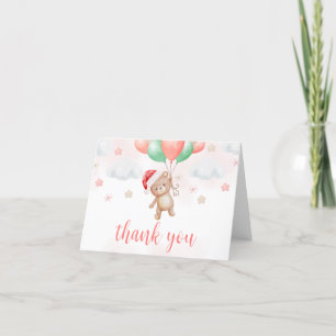 Carte De Remerciements Baby shower père Noël