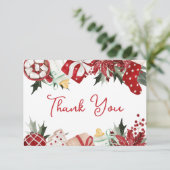 Carte De Remerciements Baby shower Père Noël de Noël (Debout devant)