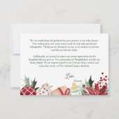 Carte De Remerciements Baby shower Père Noël de Noël (Dos)