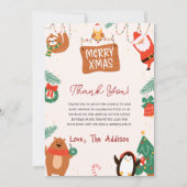 Carte De Remerciements Baby shower Père Noël de Noël (Devant)