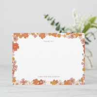 Baby Shower personnalisé Groovy Boho Orange Floral