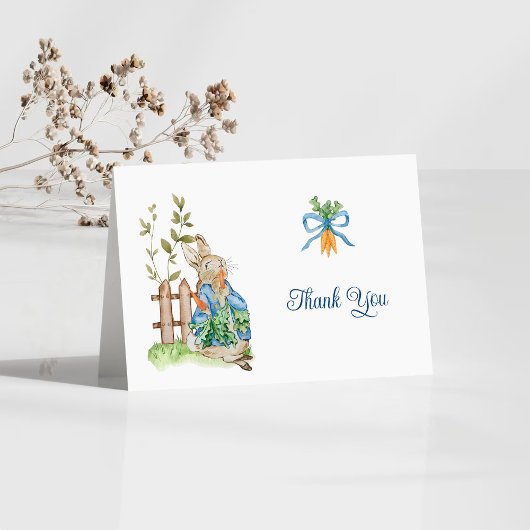 Carte De Remerciements Baby shower Peter Rabbit