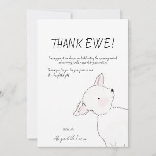 Carte De Remerciements Baby Shower Petit Agneau