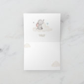 Carte de remerciements Baby shower petit bébé élép (Intérieur)