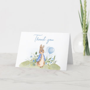 Carte De Remerciements Baby shower petit Peter Rabbit