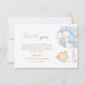 Carte De Remerciements Baby shower Petit Teddy (Devant)