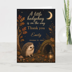 Carte De Remerciements Baby Shower Petite Renarde d'Automne