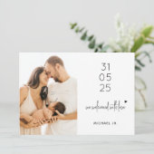 Carte De Remerciements Baby shower photo minimal moderne 2 (Debout devant)