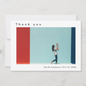 Carte De Remerciements Baby shower photo simple et moderne (Devant)