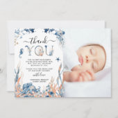 Carte De Remerciements Baby shower photo sous-marin (Devant)