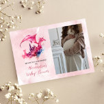 Carte De Remerciements Baby shower photo Whimsical Pink Dragon<br><div class="desc">Express votre gratitude avec notre photo Whimsical Pink Dragon Baby shower Carte de remerciements. Cette carte de charme est conçue pour transmettre votre appréciation avec une touche de fantaisie et d'émerveillement, créant une connexion mémorable et sincère avec vos invités. Personnalisez ce carte de remerciements avec une photo de votre baby...</div>