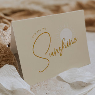 Carte De Remerciements Baby shower plié minimaliste Boho Sunshine